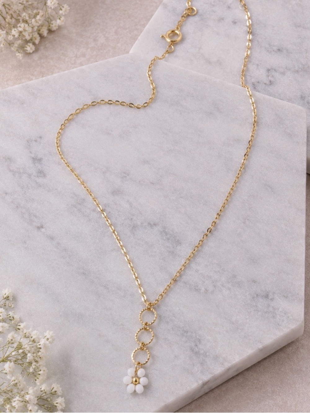 Bella Flower Drop Necklace